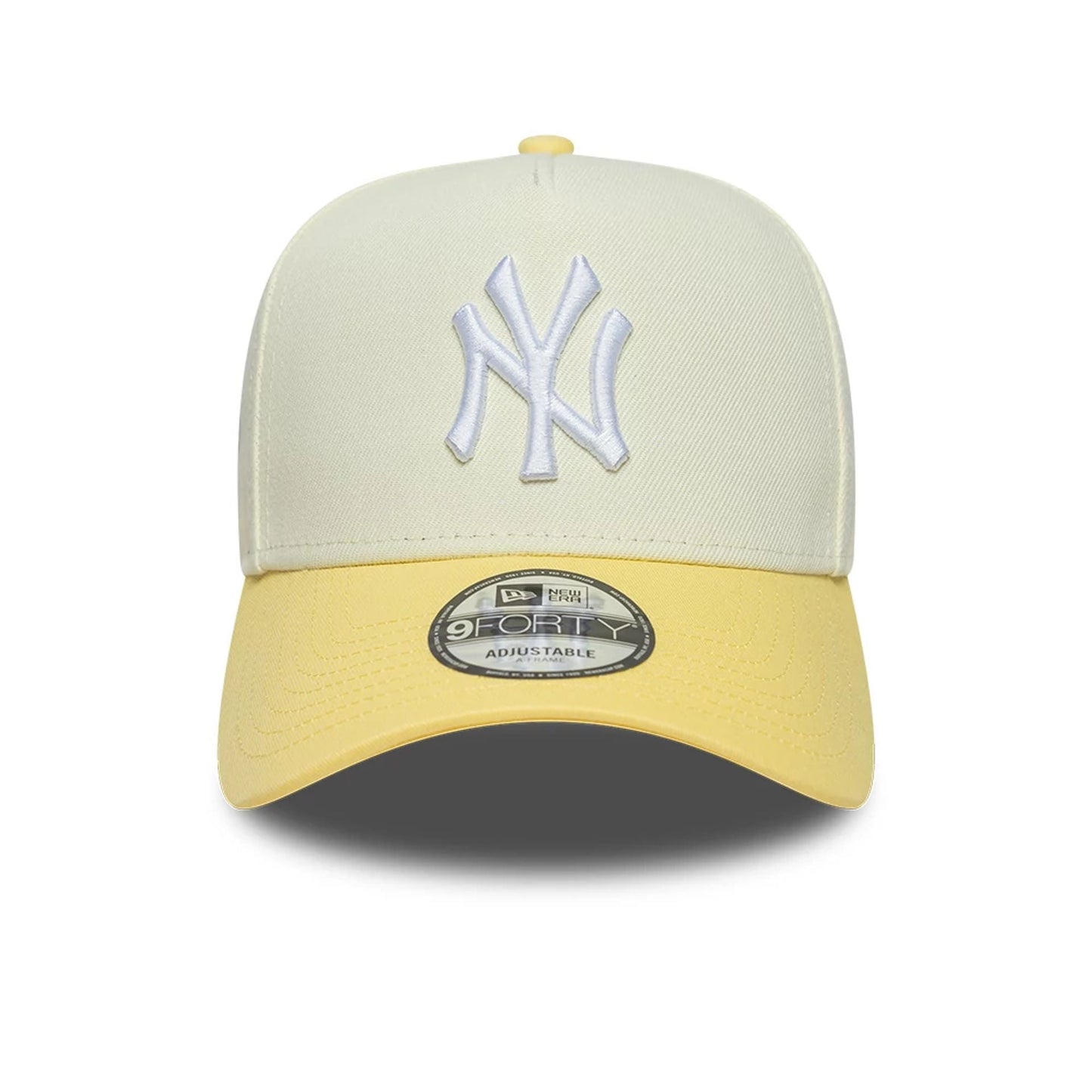 This is a New York Yankees MLB Cream & Yellow 9FORTY A-Frame Adjustable Cap 2