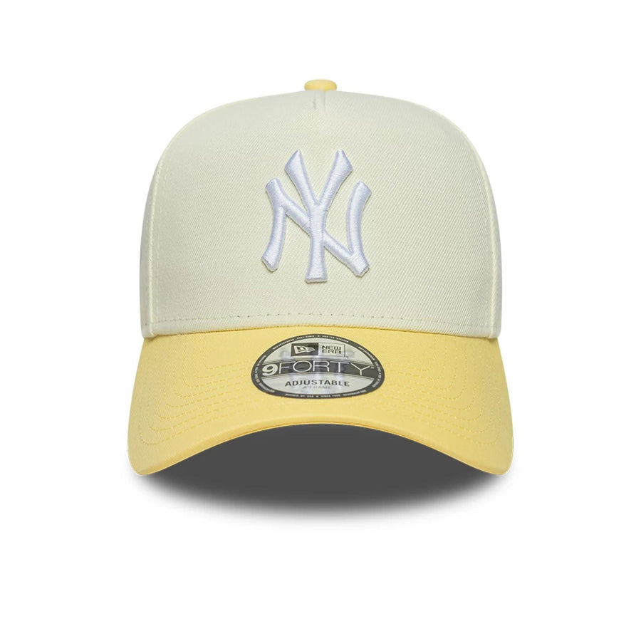 This is a New York Yankees MLB Cream & Yellow 9FORTY A-Frame Adjustable Cap 2