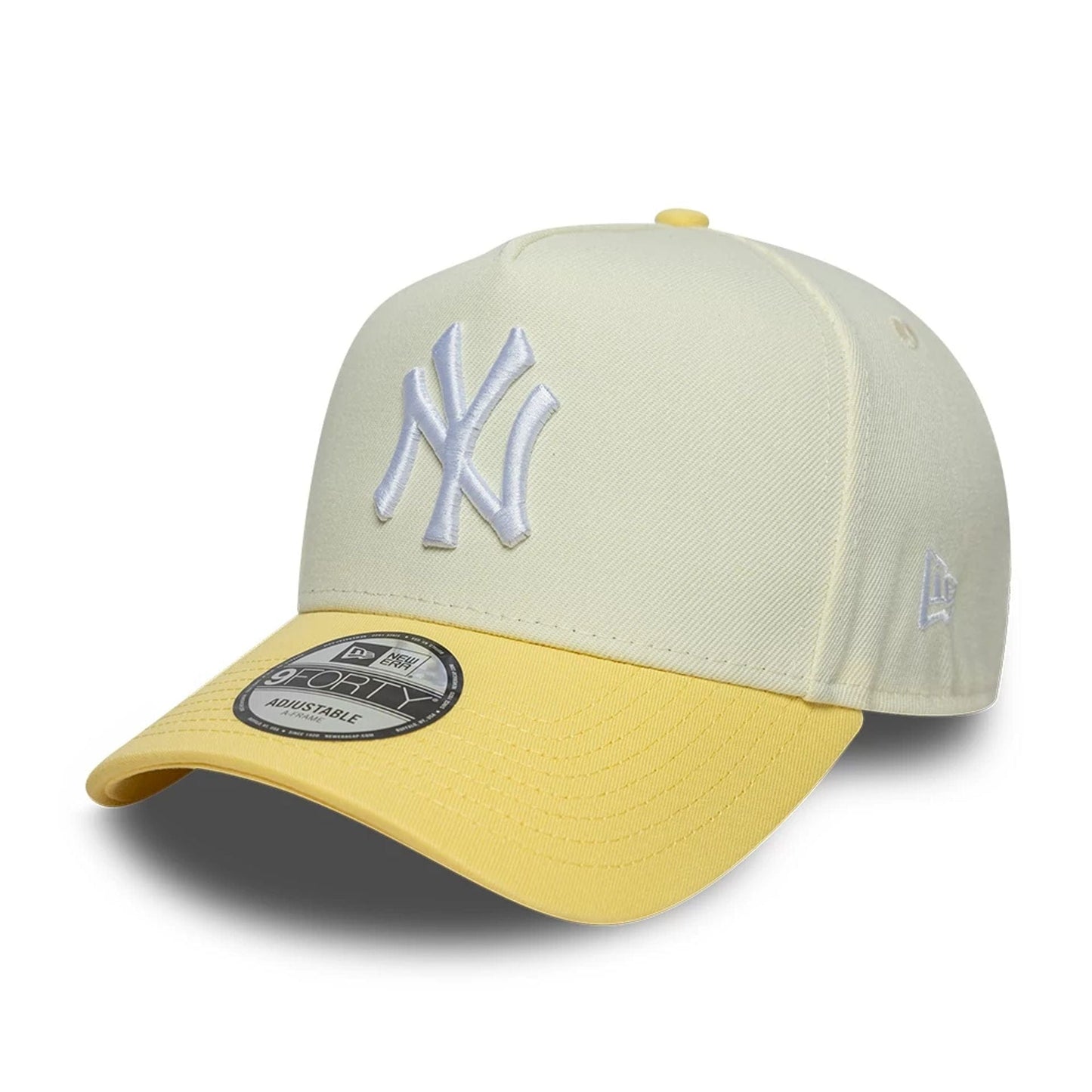 This is a New York Yankees MLB Cream & Yellow 9FORTY A-Frame Adjustable Cap 3