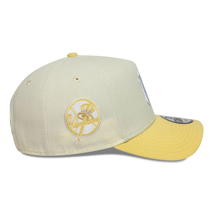 This is a New York Yankees MLB Cream & Yellow 9FORTY A-Frame Adjustable Cap 4