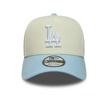 This is a LA Dodgers MLB Cream & Blue 9FORTY A-Frame Adjustable Cap 2