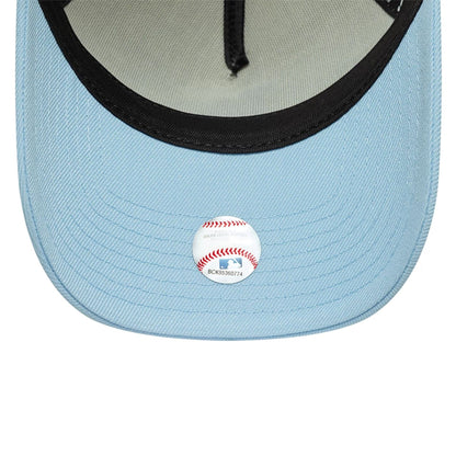 This is a LA Dodgers MLB Cream & Blue 9FORTY A-Frame Adjustable Cap 6