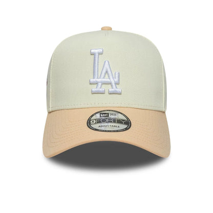 This is a LA Dodgers MLB Cream & Orange 9FORTY A-Frame Adjustable Cap 2