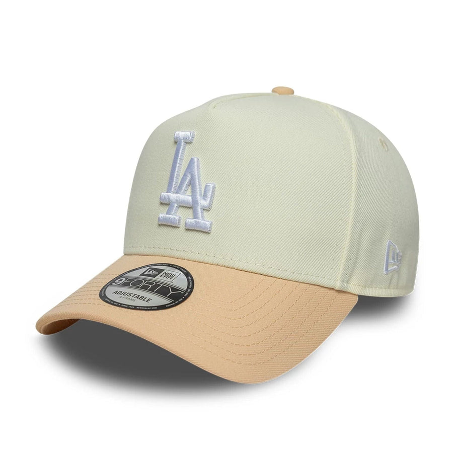 This is a LA Dodgers MLB Cream & Orange 9FORTY A-Frame Adjustable Cap 3