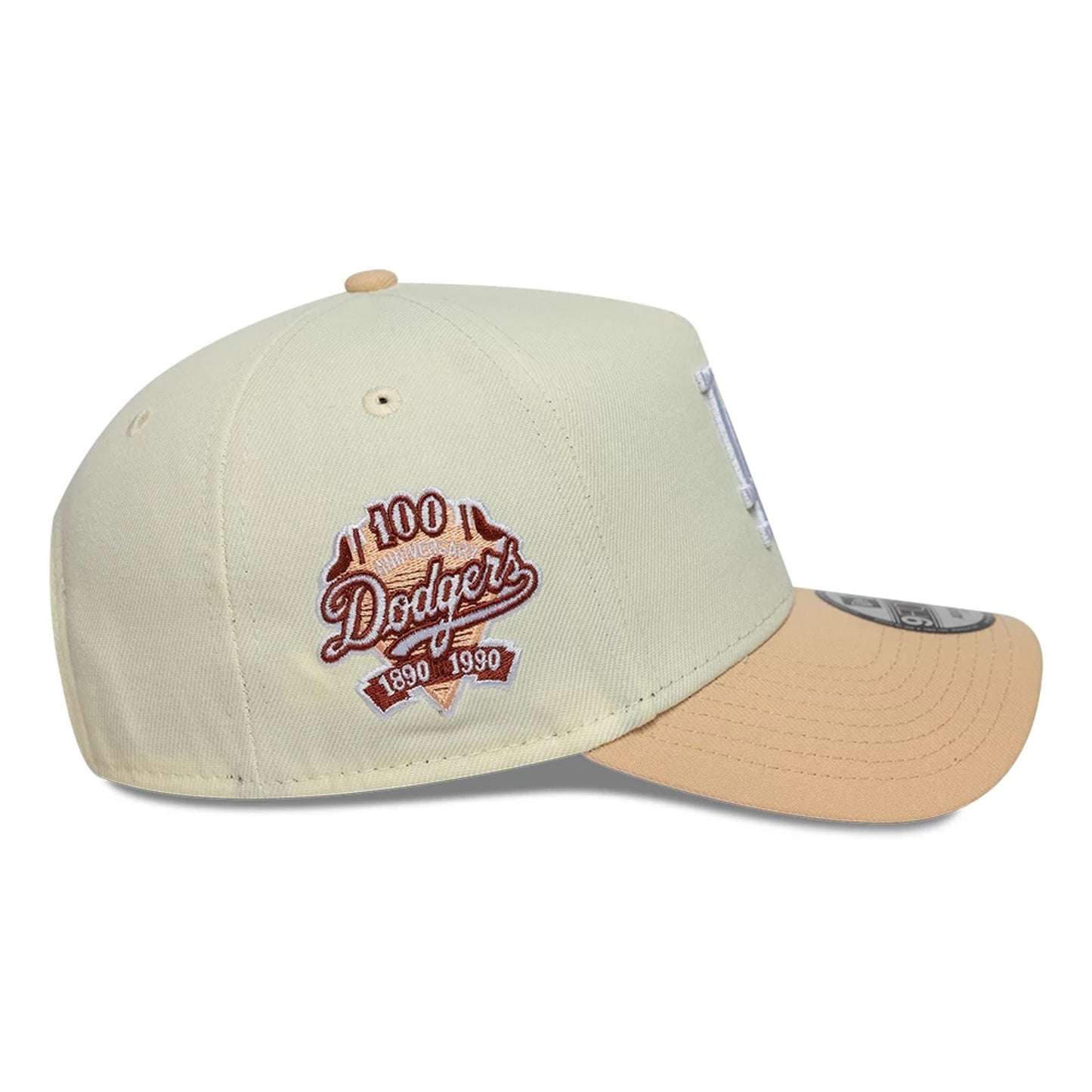 This is a LA Dodgers MLB Cream & Orange 9FORTY A-Frame Adjustable Cap 4