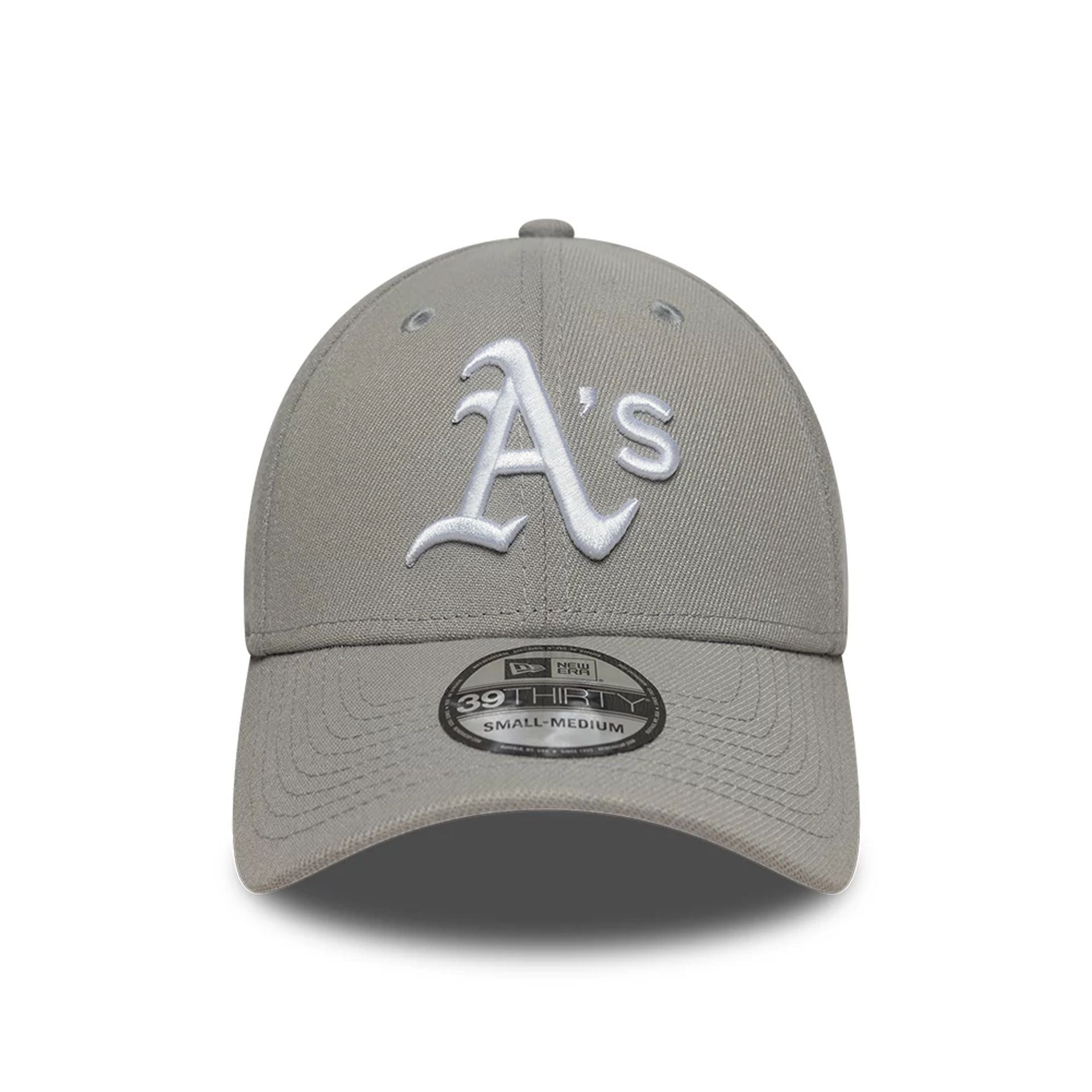 This is a Oakland Athletics MLB Grey 39THIRTY Stretch Fit Cap 2