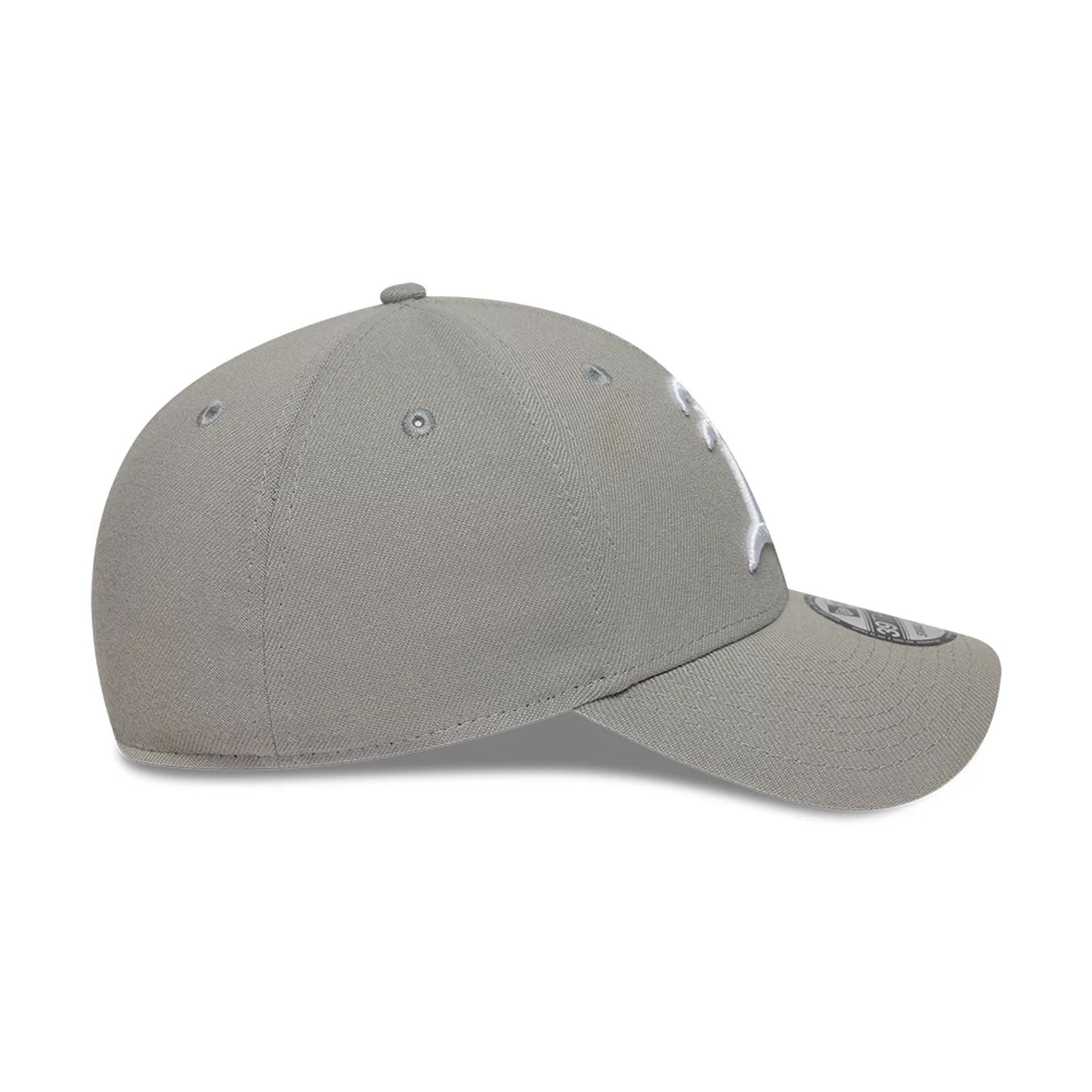 This is a Oakland Athletics MLB Grey 39THIRTY Stretch Fit Cap 5