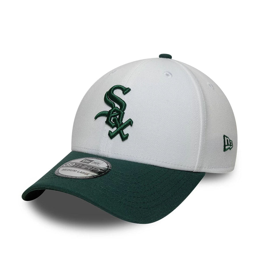 This is a Chicago White Sox MLB White 39THIRTY Stretch Fit Cap 1