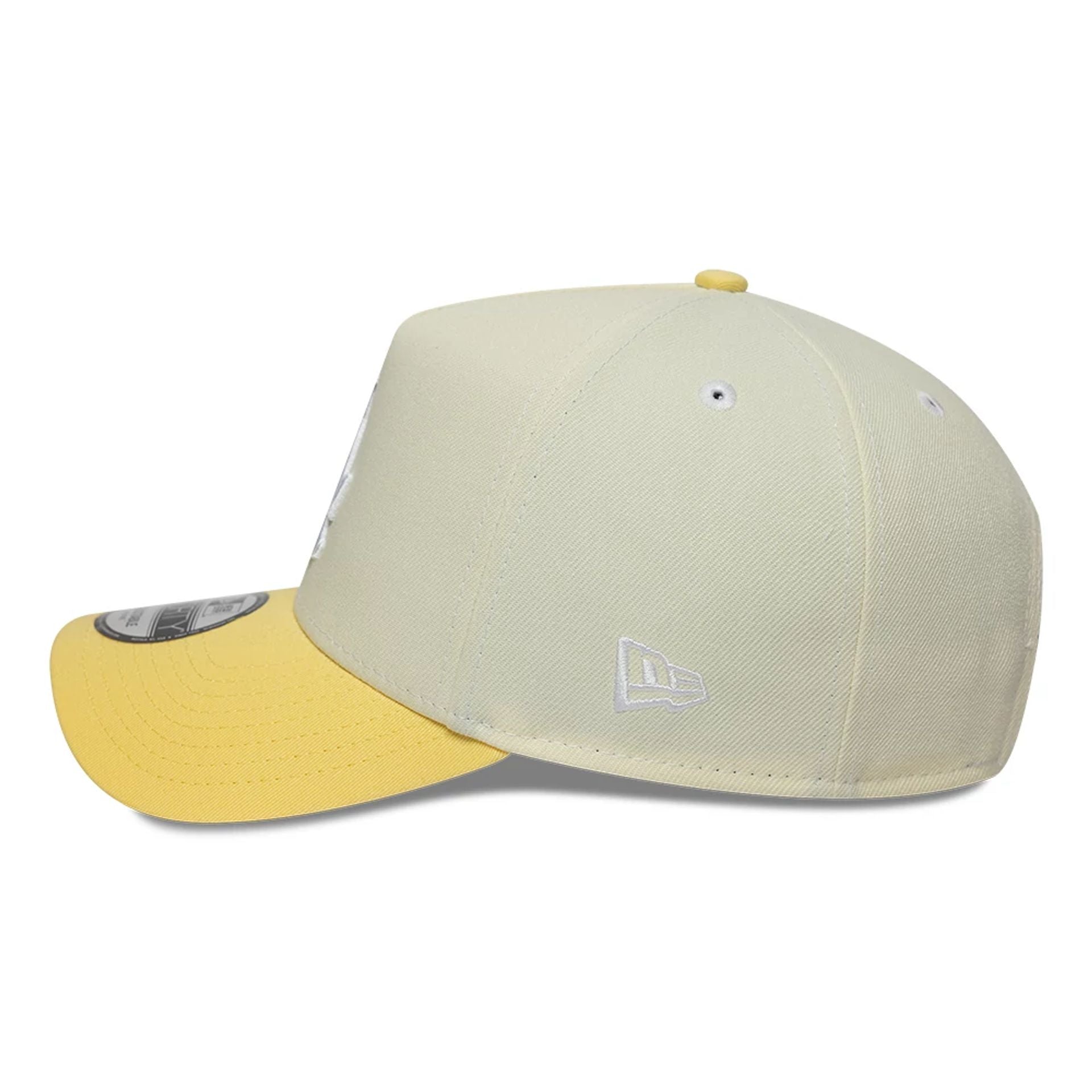 This is a LA Dodgers MLB Pastel Yellow 9FORTY A-Frame Adjustable Cap 5
