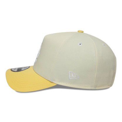 This is a LA Dodgers MLB Pastel Yellow 9FORTY A-Frame Adjustable Cap 5