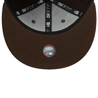 This is a LA Dodgers MLB Dark Brown 59FIFTY Fitted Cap 7