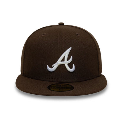 This is a Atlanta Braves MLB Dark Brown 59FIFTY Fitted Cap 2