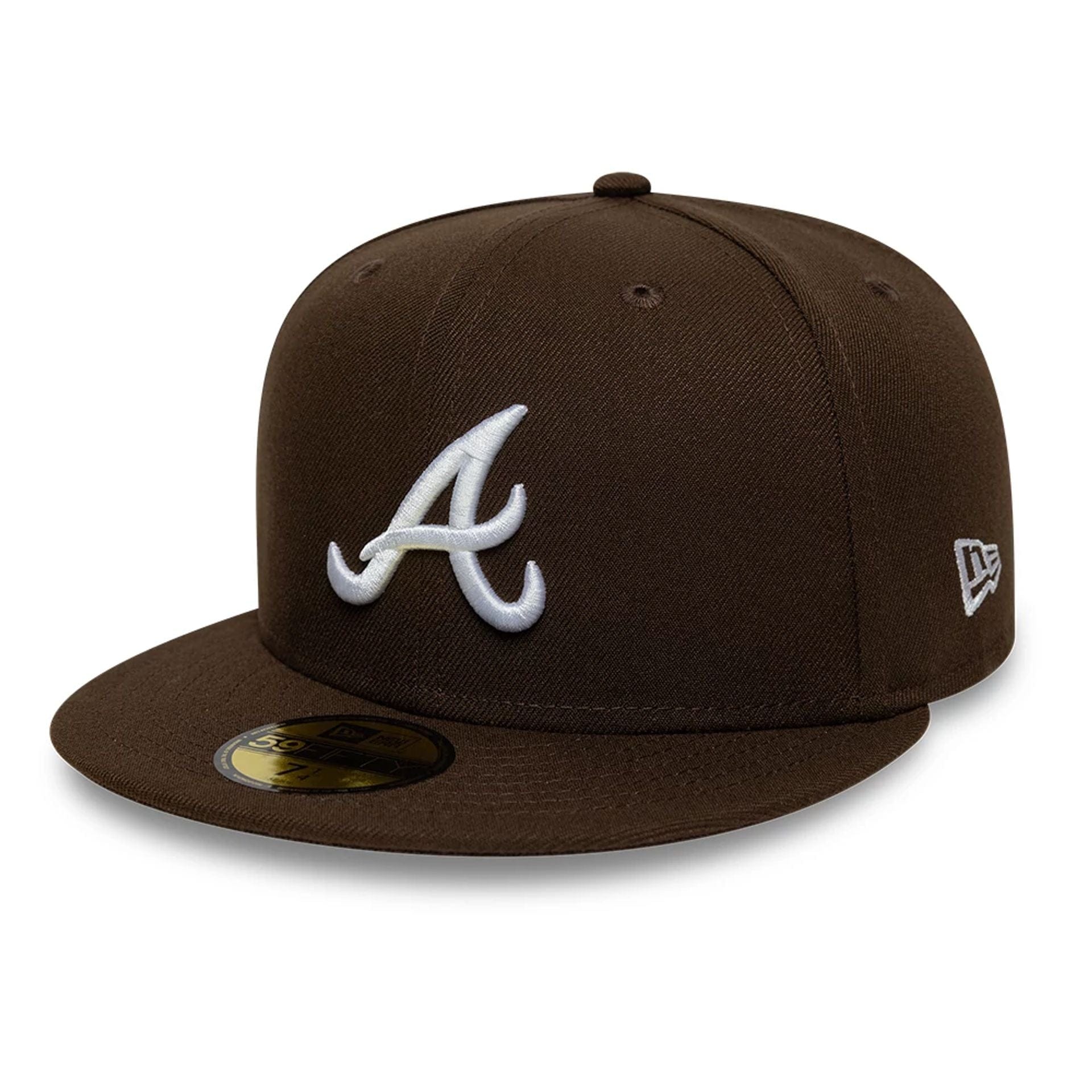 This is a Atlanta Braves MLB Dark Brown 59FIFTY Fitted Cap 1
