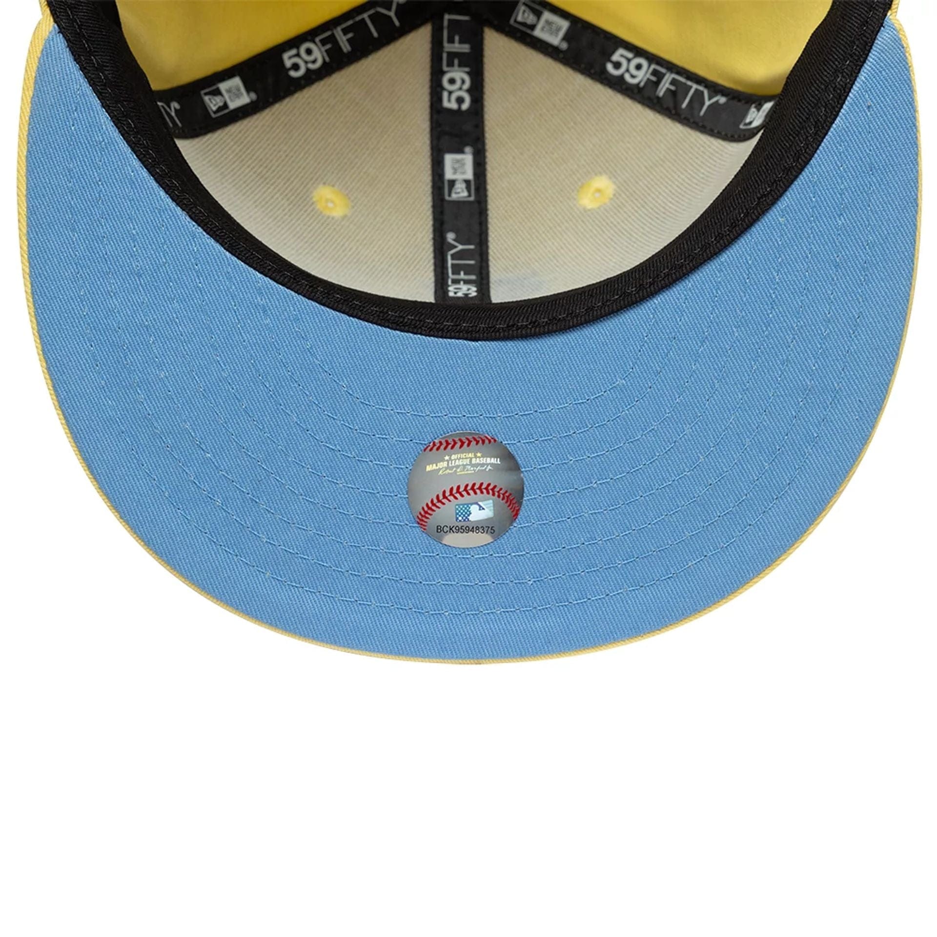 This is a Chicago White Sox MLB Pastel Yellow 59FIFTY Fitted Cap 2