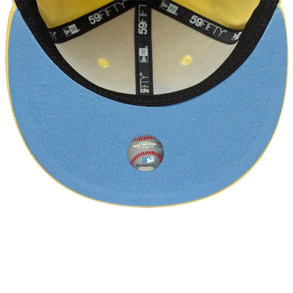 This is a Chicago White Sox MLB Pastel Yellow 59FIFTY Fitted Cap 2
