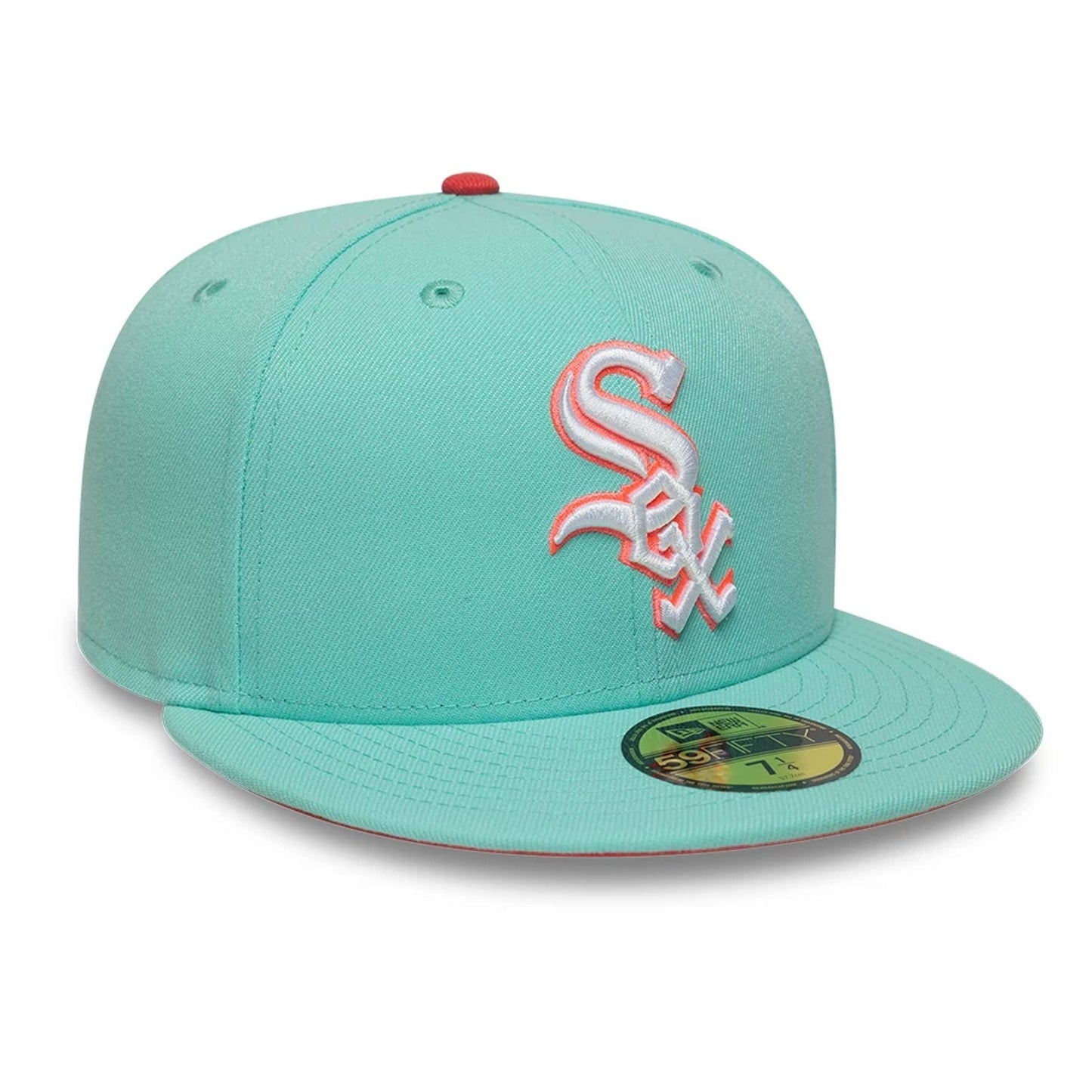 This is a Chicago White Sox MLB Turquoise 59FIFTY Fitted Cap 4