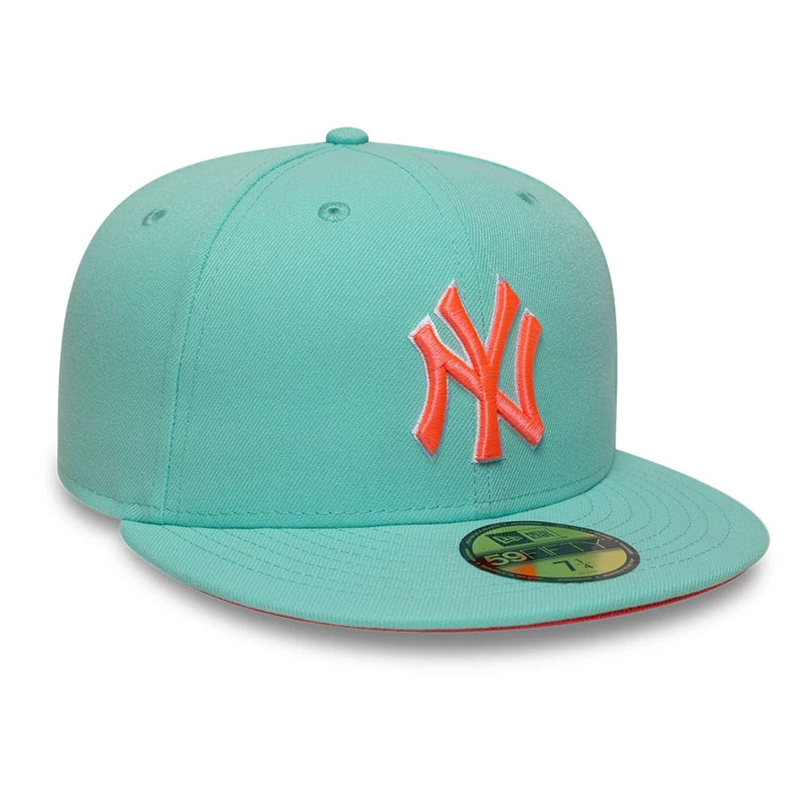 This is a New York Yankees MLB Turquoise 59FIFTY Fitted Cap 4