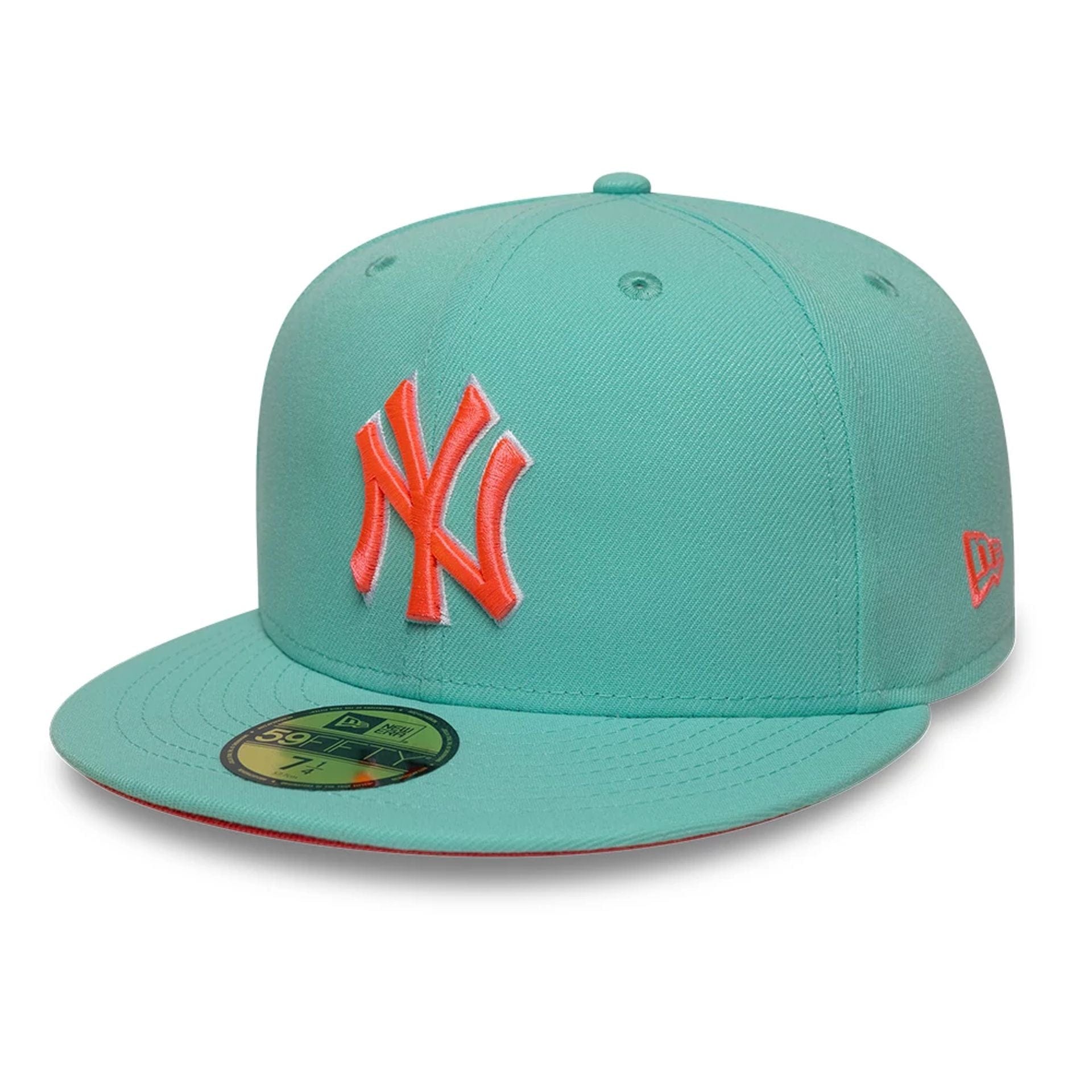This is a New York Yankees MLB Turquoise 59FIFTY Fitted Cap 1