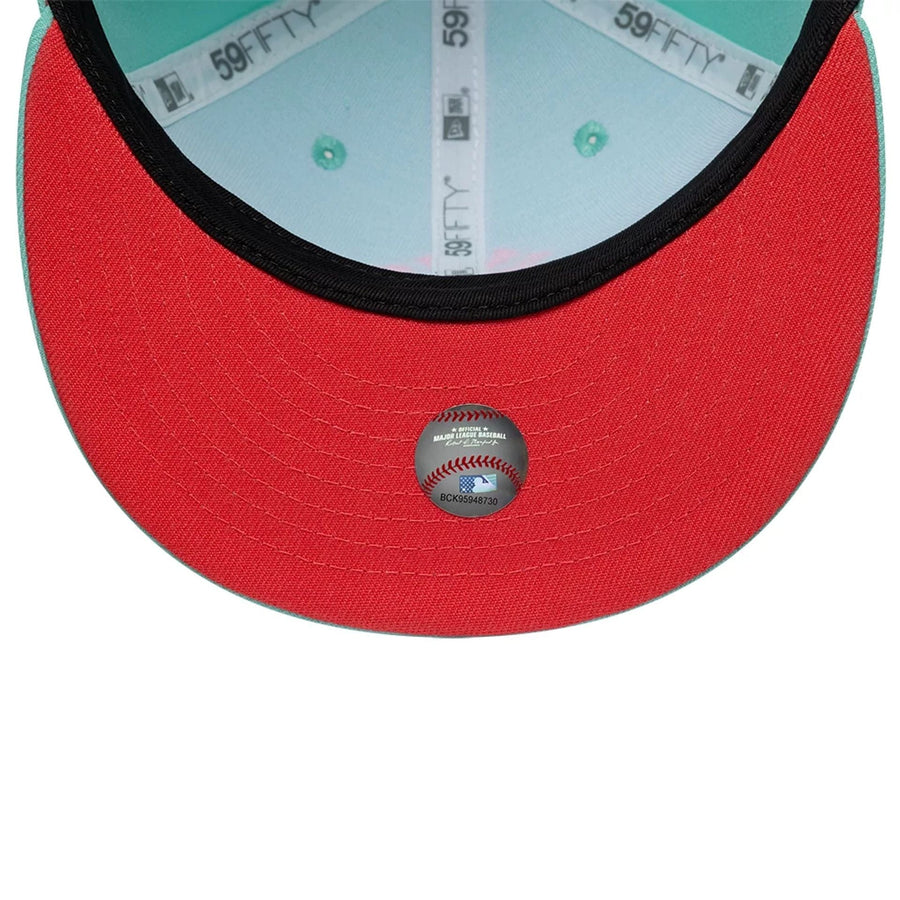 This is a New York Yankees MLB Turquoise 59FIFTY Fitted Cap 2