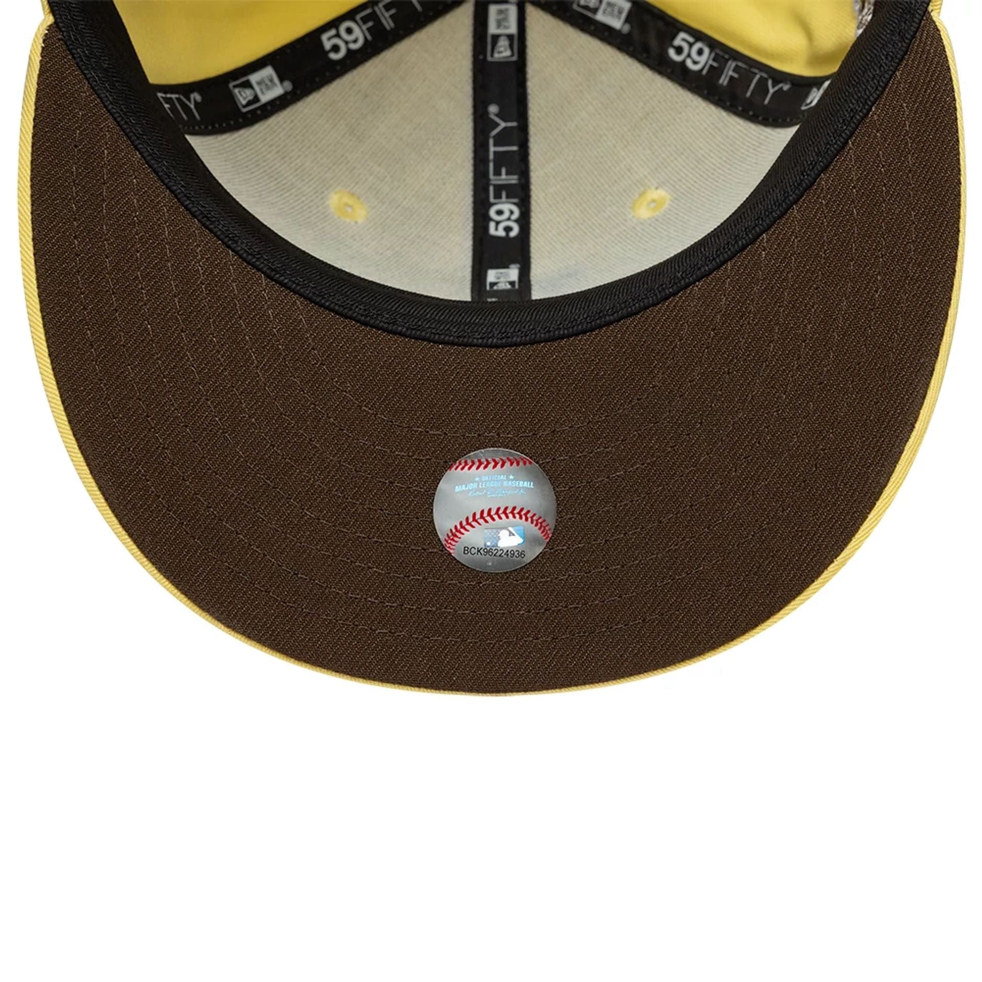 This is a LA Dodgers MLB Pastel Yellow 59FIFTY Fitted Cap 2