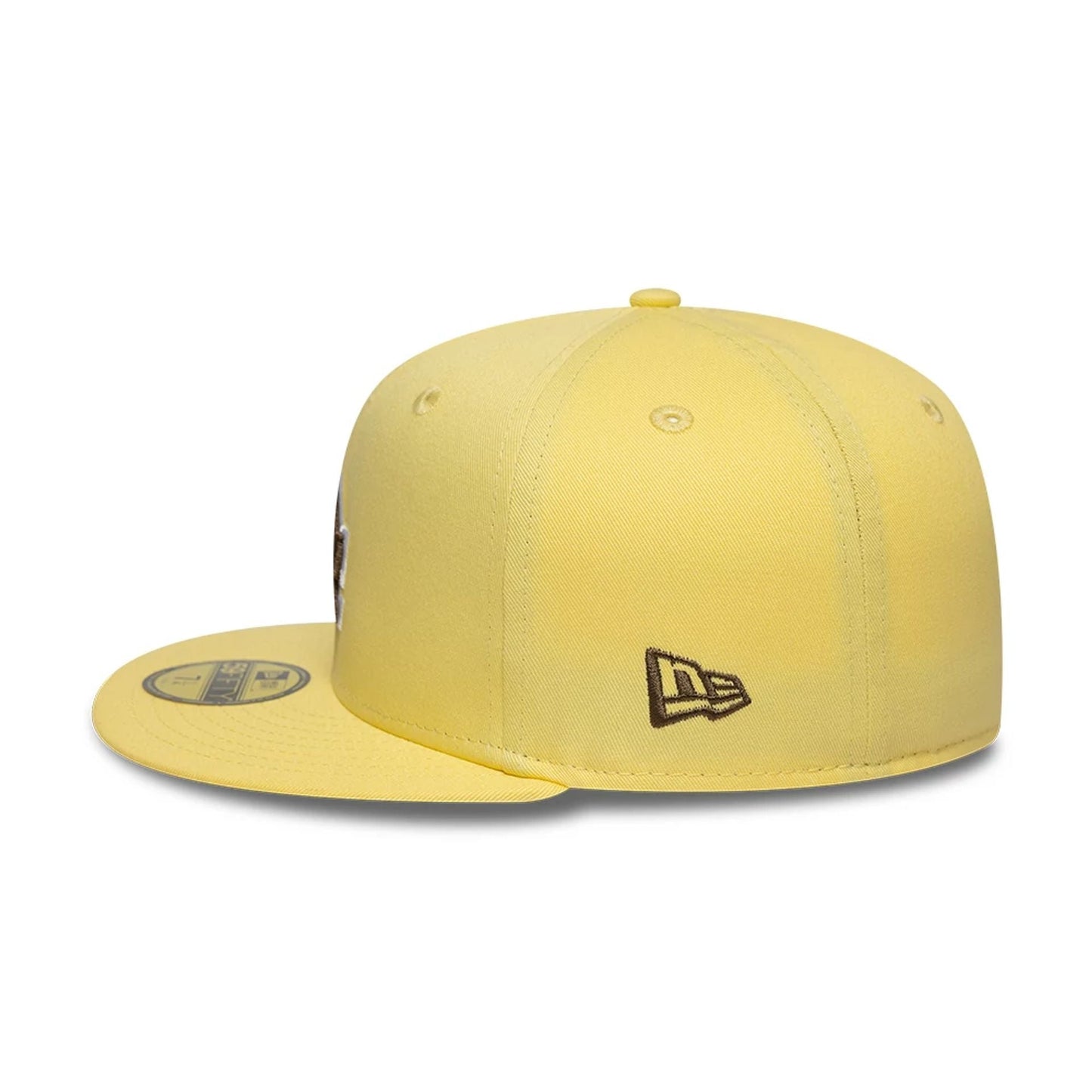 This is a LA Dodgers MLB Pastel Yellow 59FIFTY Fitted Cap 6