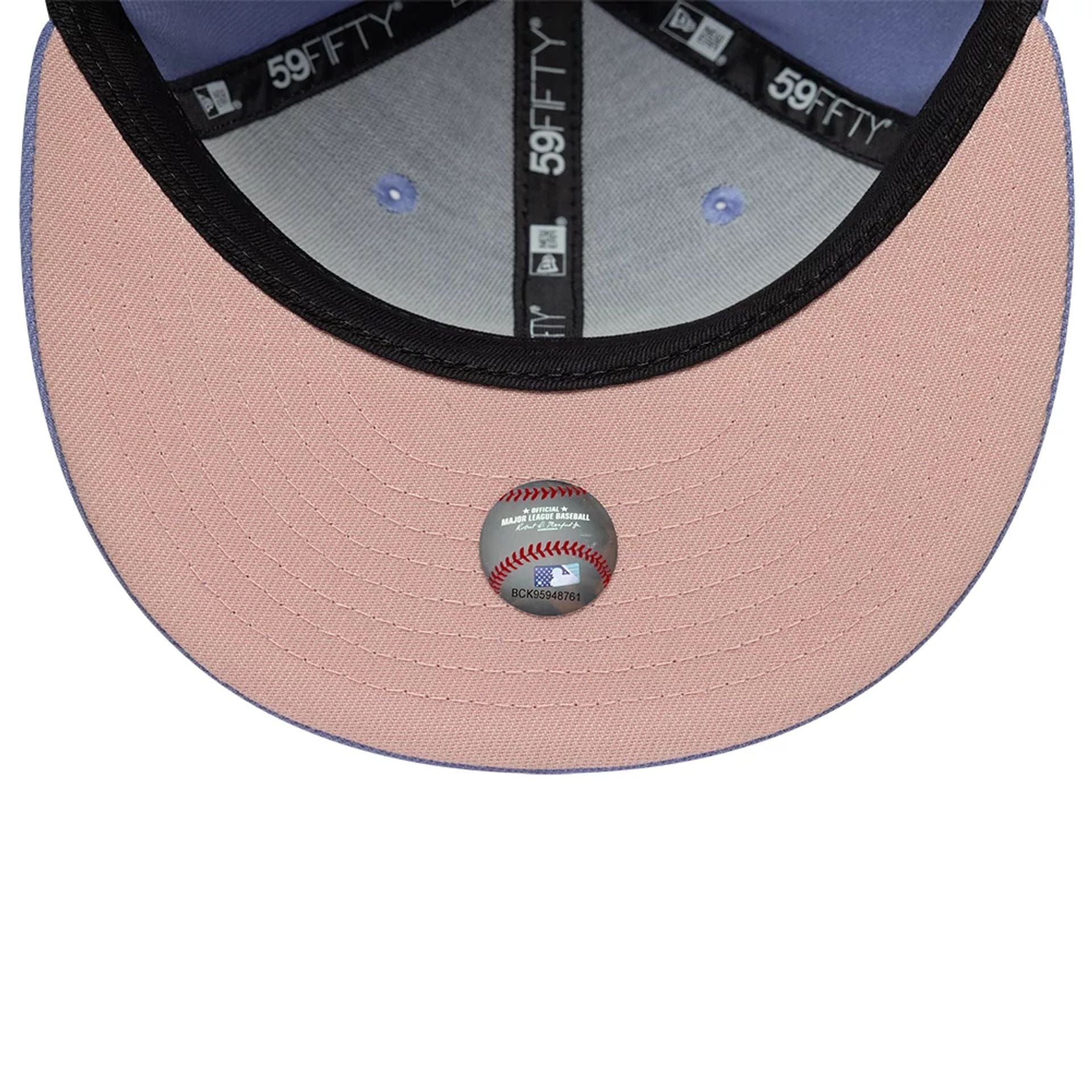 This is a Detroit Tigers MLB Pastel Purple 59FIFTY Fitted Cap 2