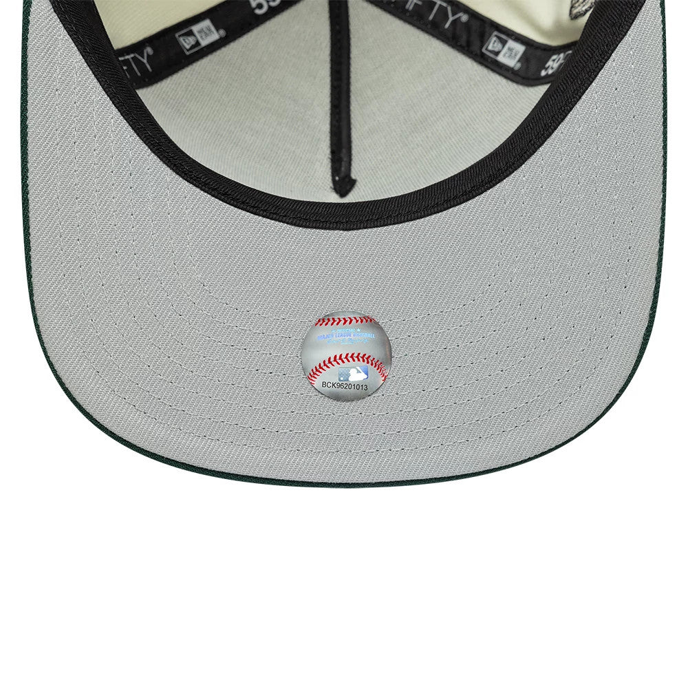 This is a New York Yankees MLB Cream 59FIFTY A-Frame Fitted Cap 2