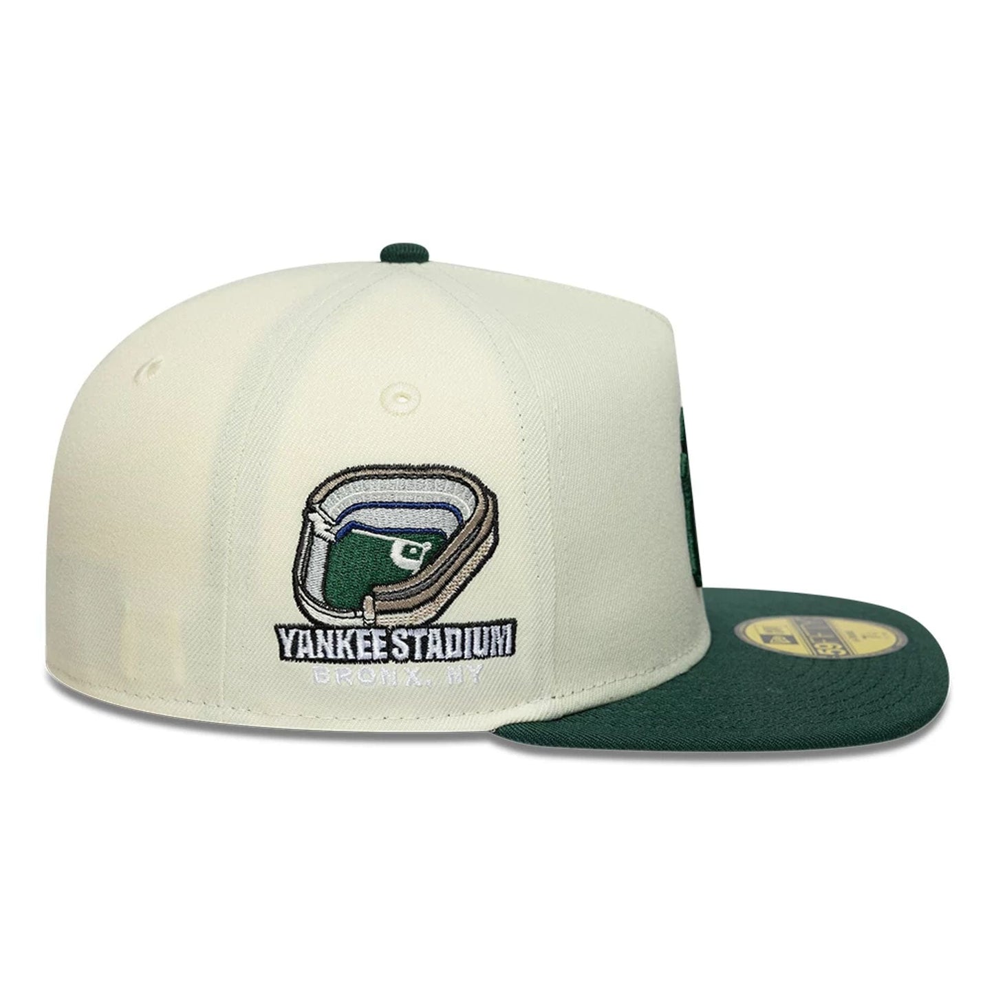 This is a New York Yankees MLB Cream 59FIFTY A-Frame Fitted Cap 5