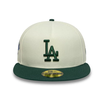 This is a LA Dodgers MLB Cream 59FIFTY A-Frame Fitted Cap 3