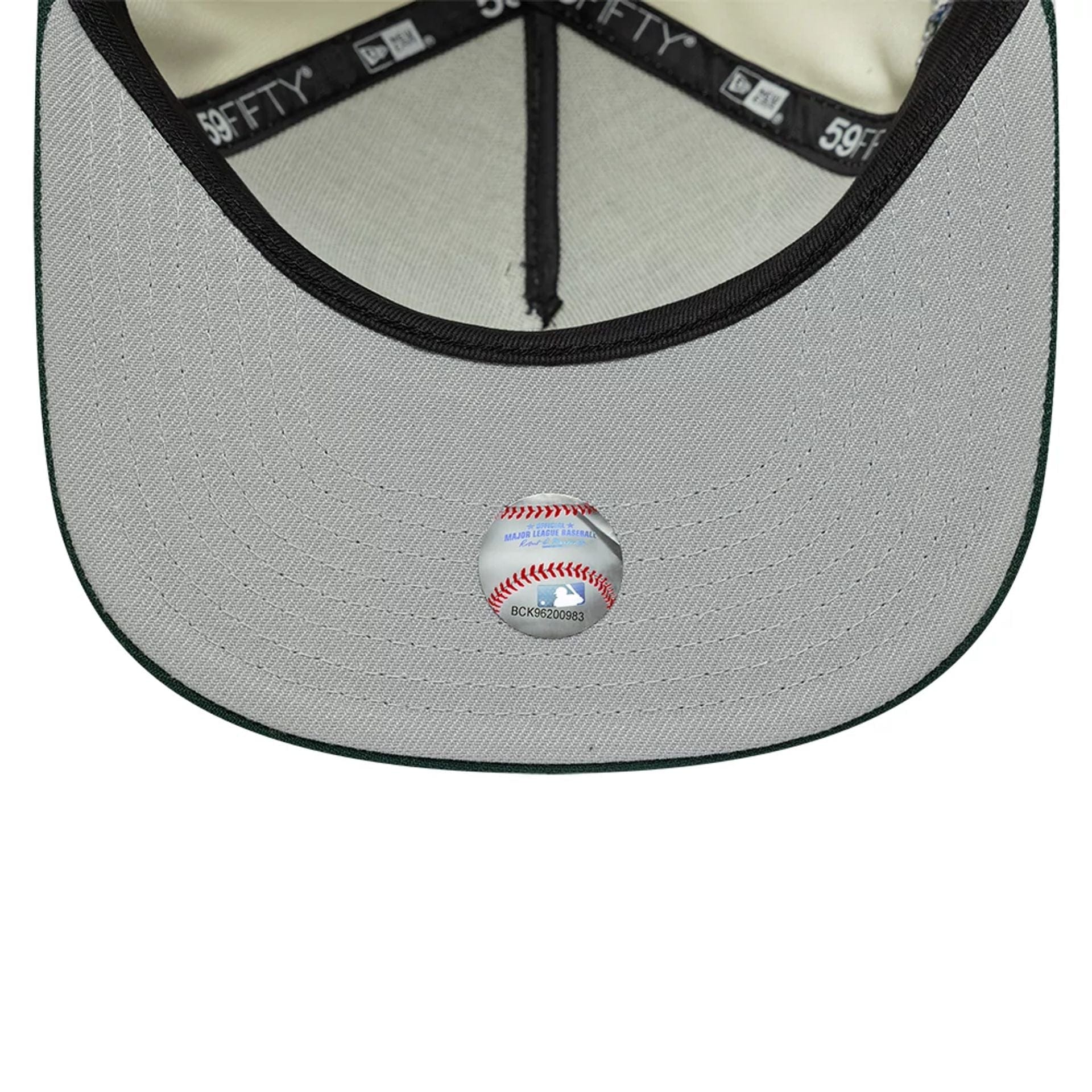 This is a LA Dodgers MLB Cream 59FIFTY A-Frame Fitted Cap 2