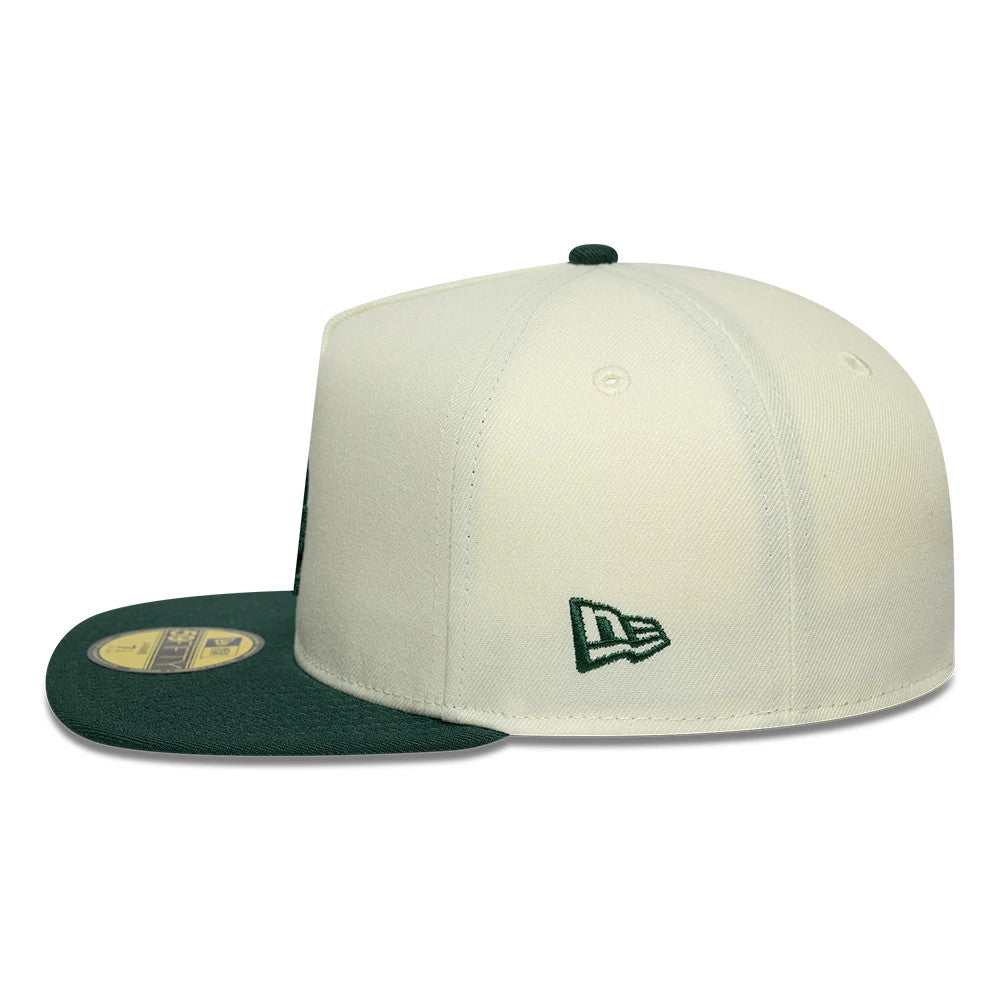 MLB LA Dodgers Cream and Green 59FIFTY A-Frame Fitted Cap | NEC EU