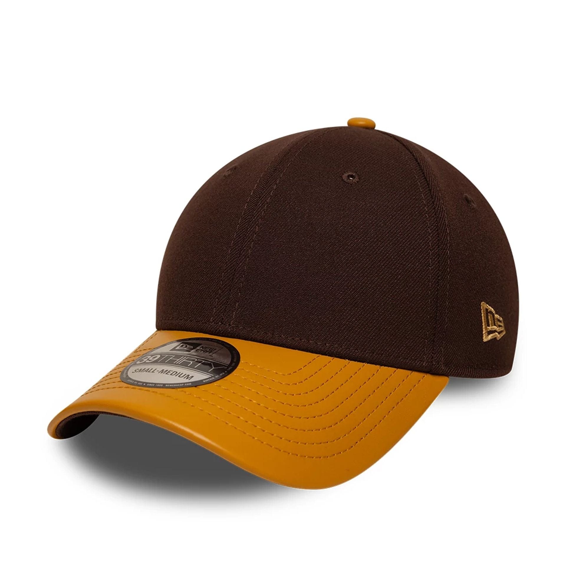This is a  New Era Dark Brown 39THIRTY Stretch Fit Cap 1