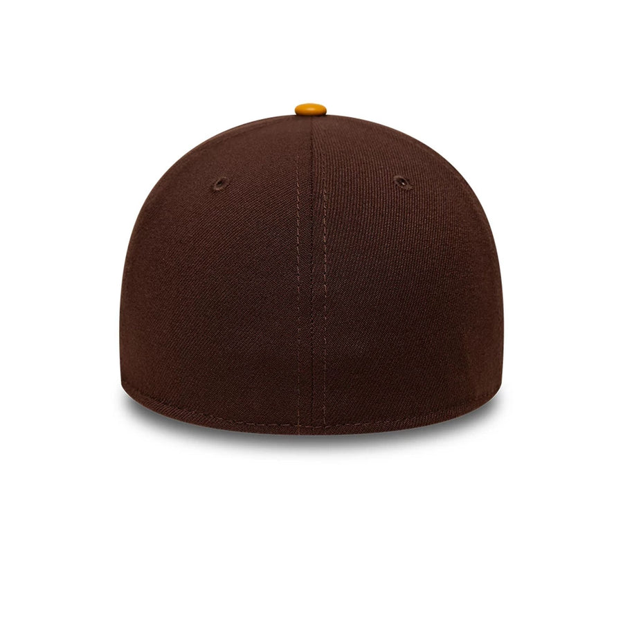 This is a  New Era Dark Brown 39THIRTY Stretch Fit Cap 6