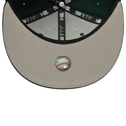 Pictured is this MLB LA Dodgers 59FIFTY Fitted cap in dark green. 2