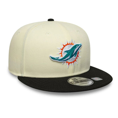 This is a Miami Dolphins NFL Cream 9FIFTY Snapback Adjustable Cap 3