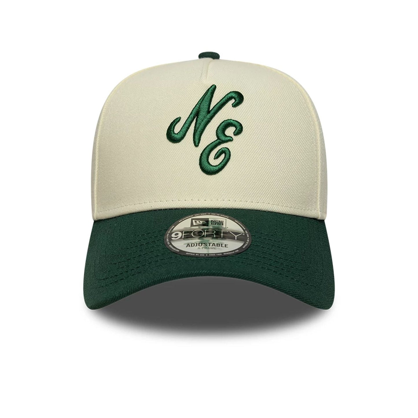 This is a  New Era Cream 9FORTY A-Frame Adjustable Cap 3