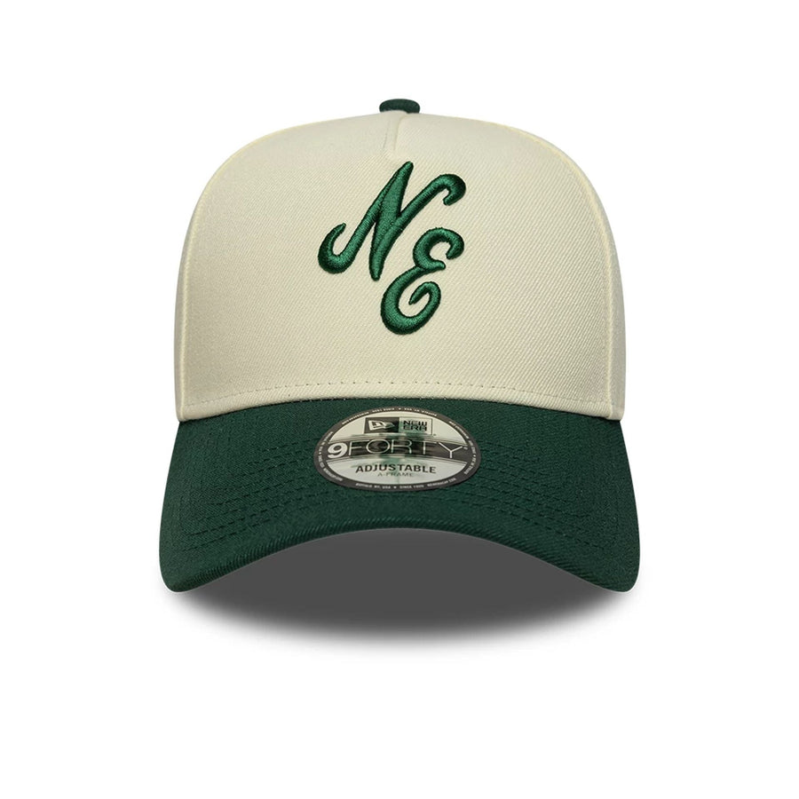 This is a  New Era Cream 9FORTY A-Frame Adjustable Cap 3