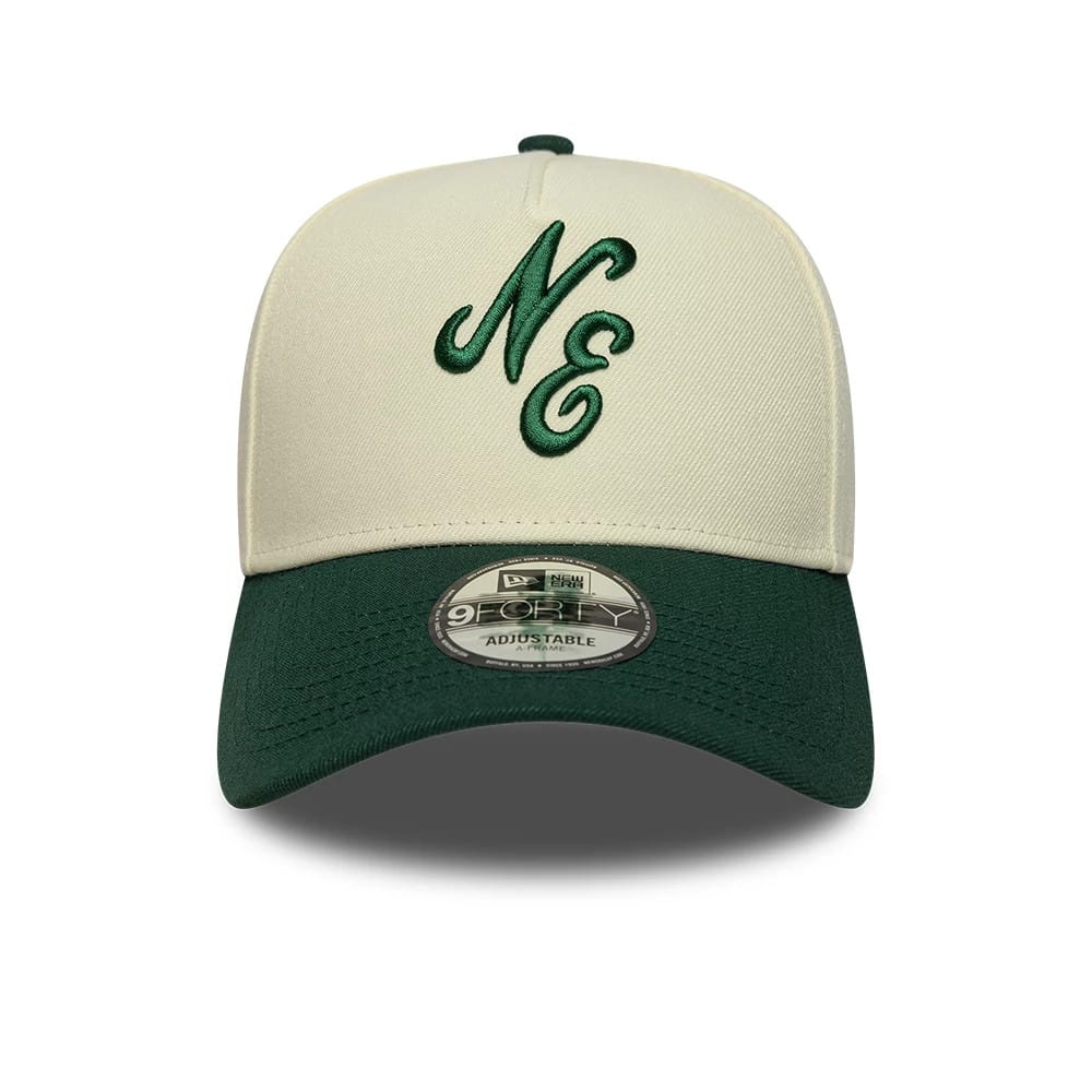 This is a  New Era Cream 9FORTY A-Frame Adjustable Cap 3