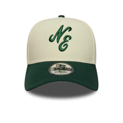 This is a  New Era Cream 9FORTY A-Frame Adjustable Cap 3