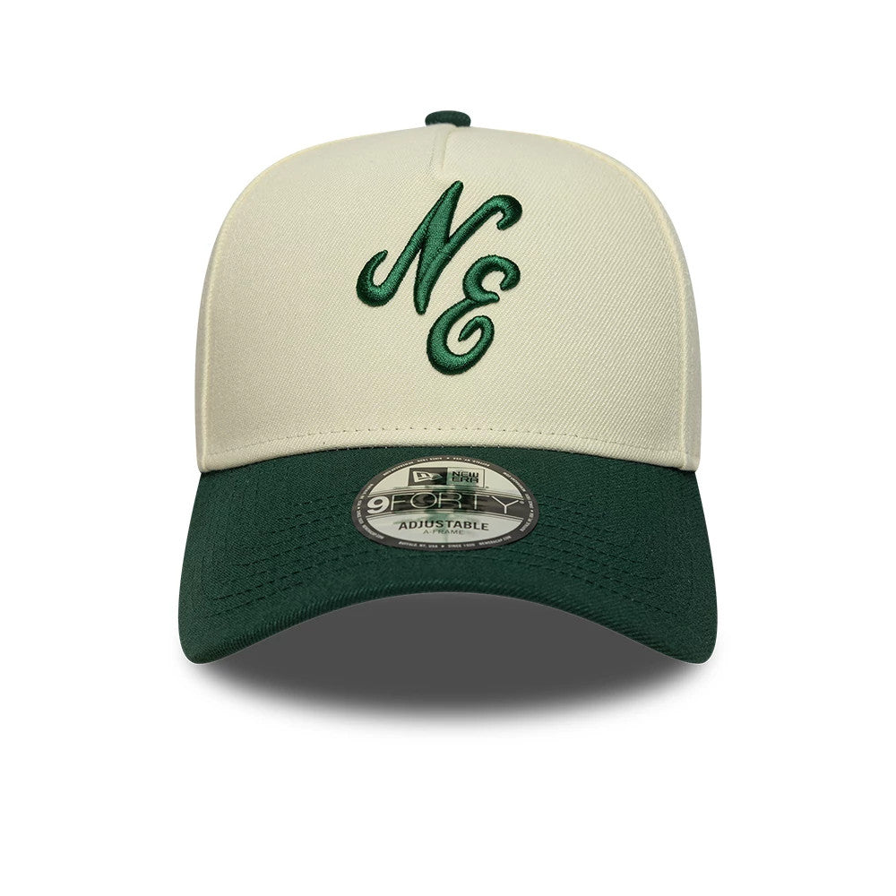 This is a  New Era Cream 9FORTY A-Frame Adjustable Cap 3