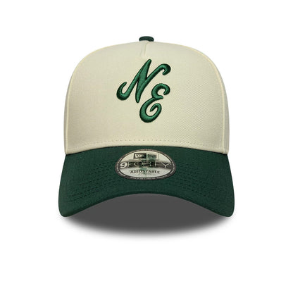 This is a  New Era Cream 9FORTY A-Frame Adjustable Cap 3