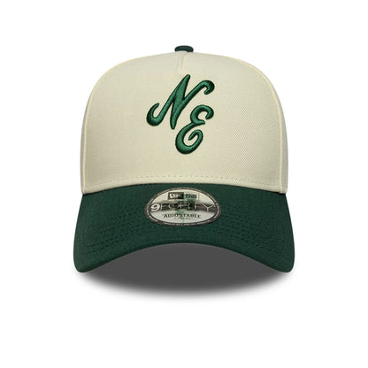 This is a  New Era Cream 9FORTY A-Frame Adjustable Cap 3