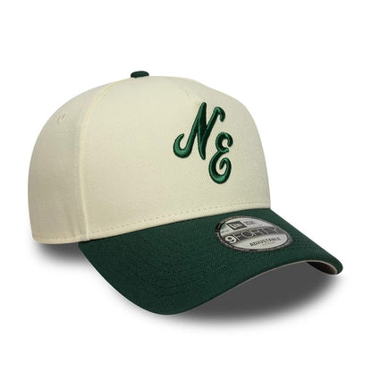 This is a  New Era Cream 9FORTY A-Frame Adjustable Cap 4