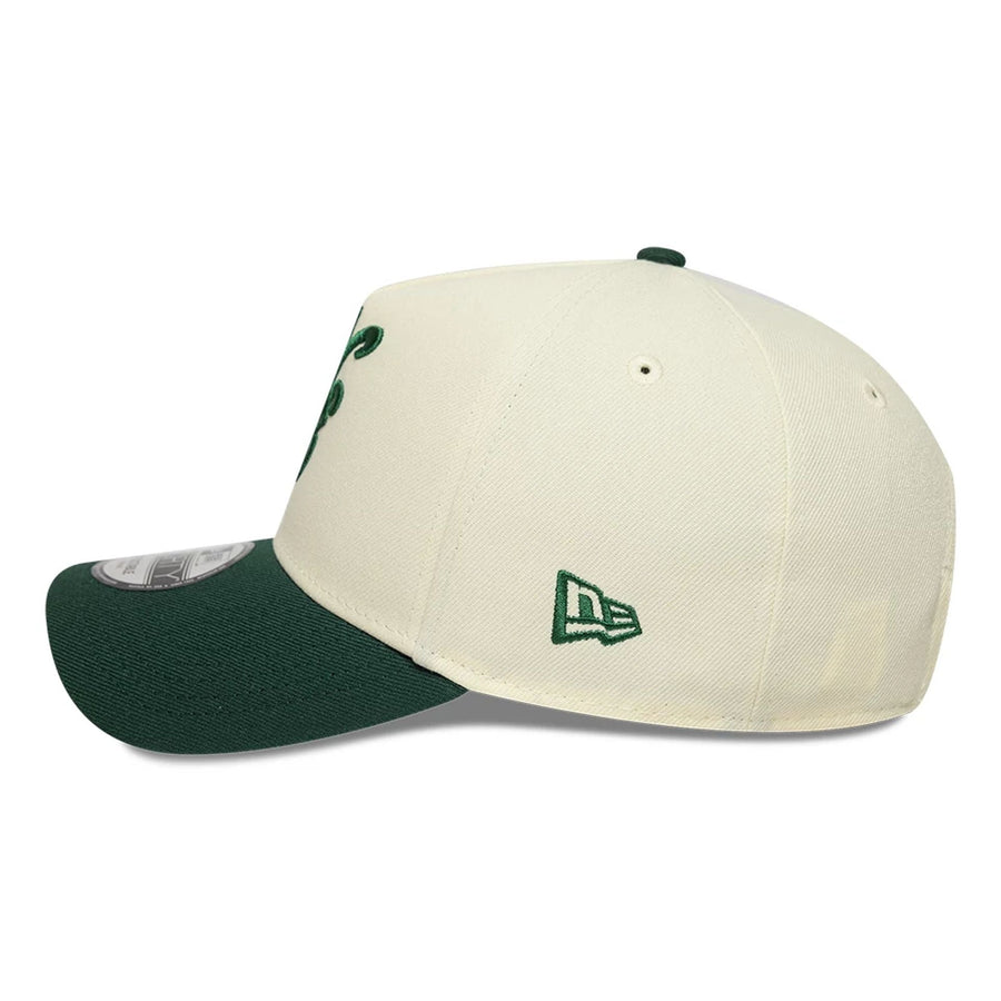This is a  New Era Cream 9FORTY A-Frame Adjustable Cap 6