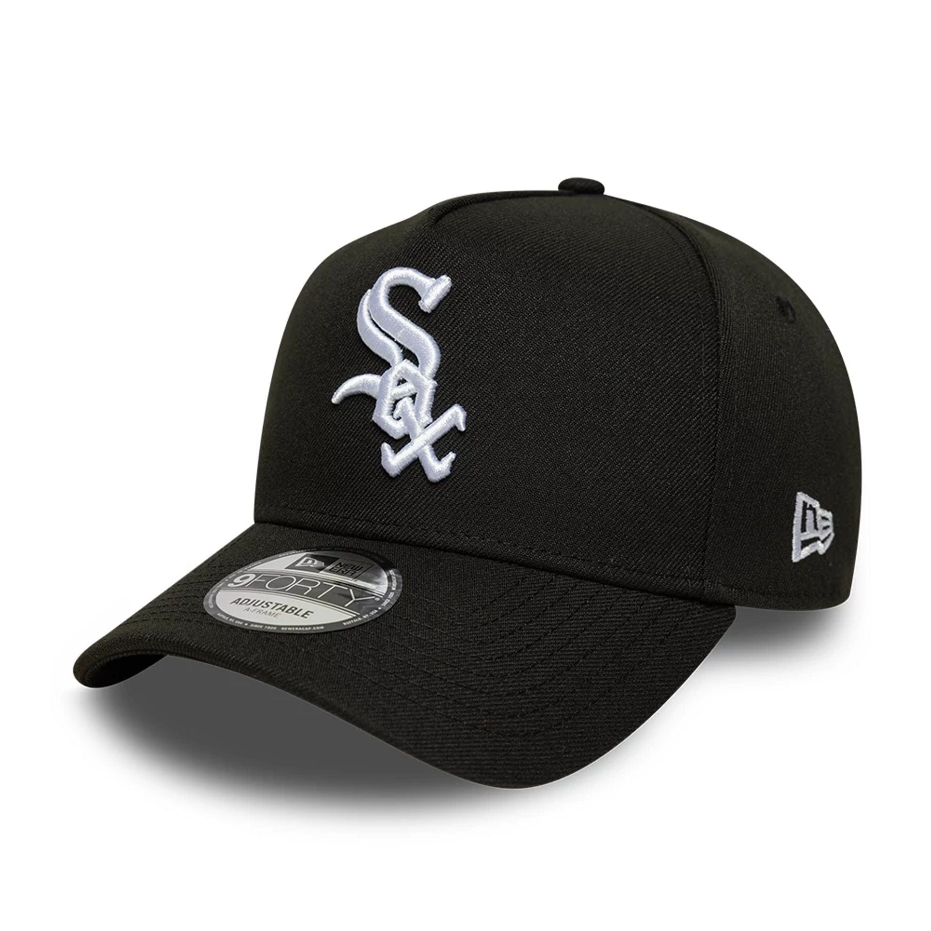This is a Chicago White Sox MLB Black 9FORTY A-Frame Adjustable Cap 1