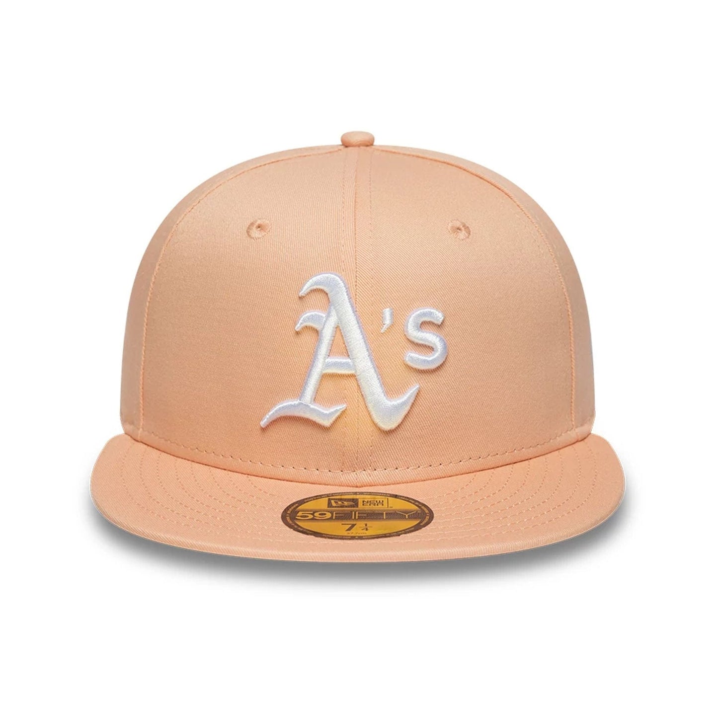 This is a Oakland Athletics MLB Pastel Pink 59FIFTY Fitted Cap 2