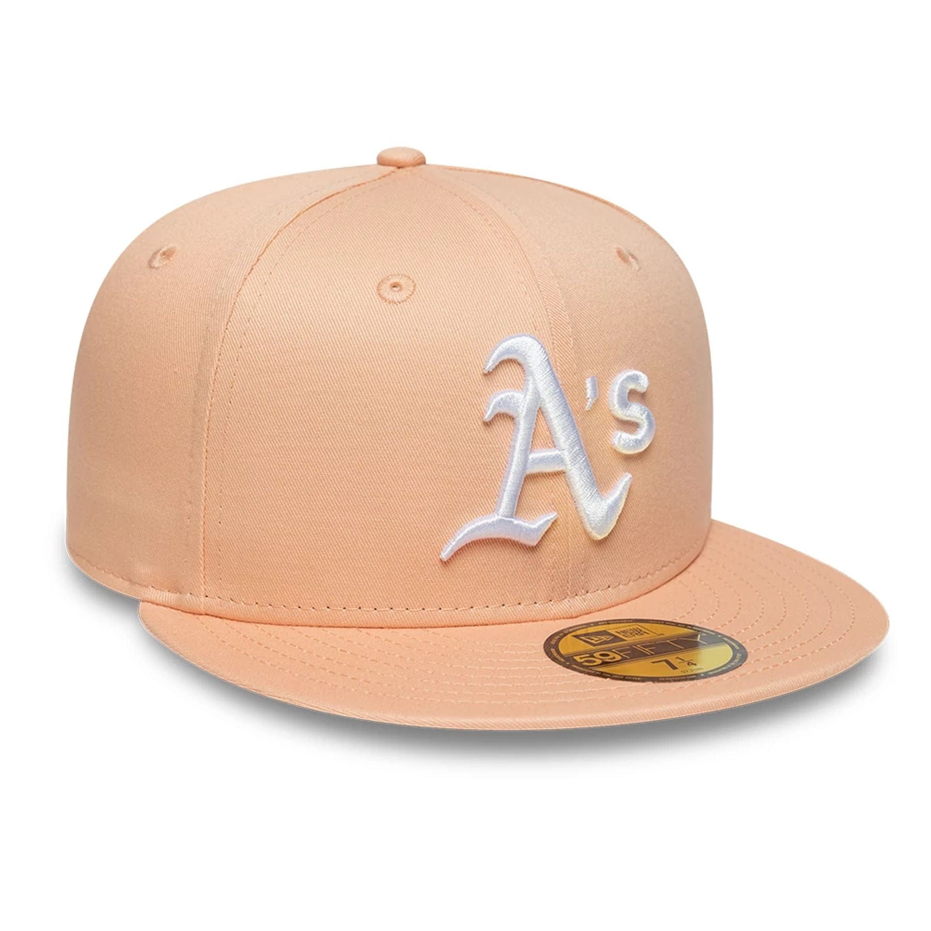 This is a Oakland Athletics MLB Pastel Pink 59FIFTY Fitted Cap 3