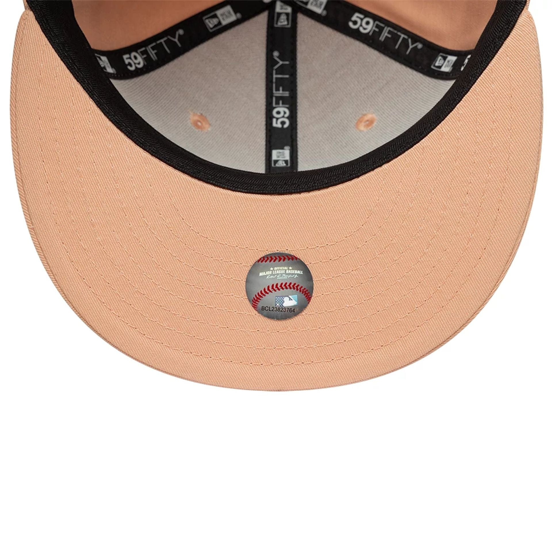 This is a Oakland Athletics MLB Pastel Pink 59FIFTY Fitted Cap 7