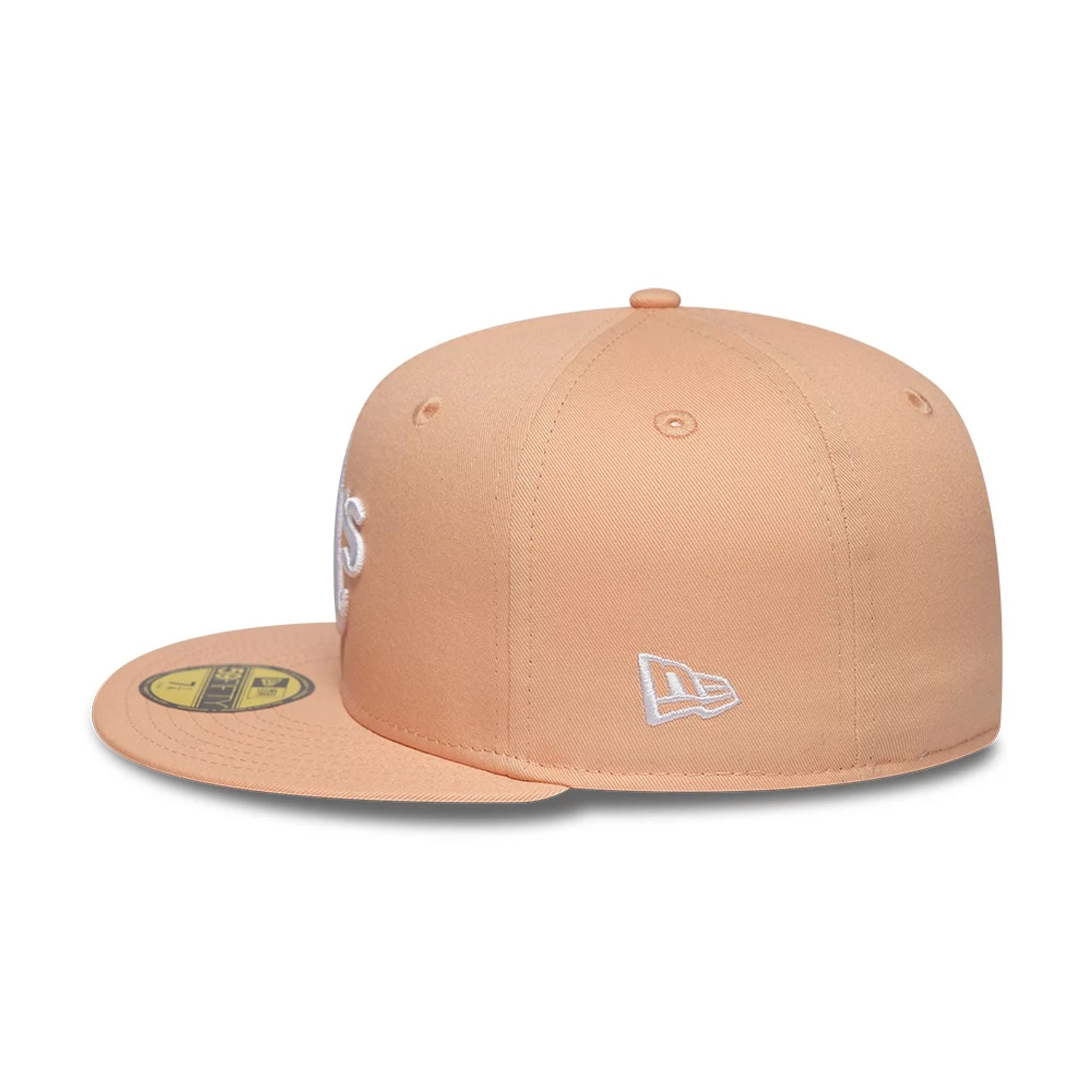 This is a Oakland Athletics MLB Pastel Pink 59FIFTY Fitted Cap 5