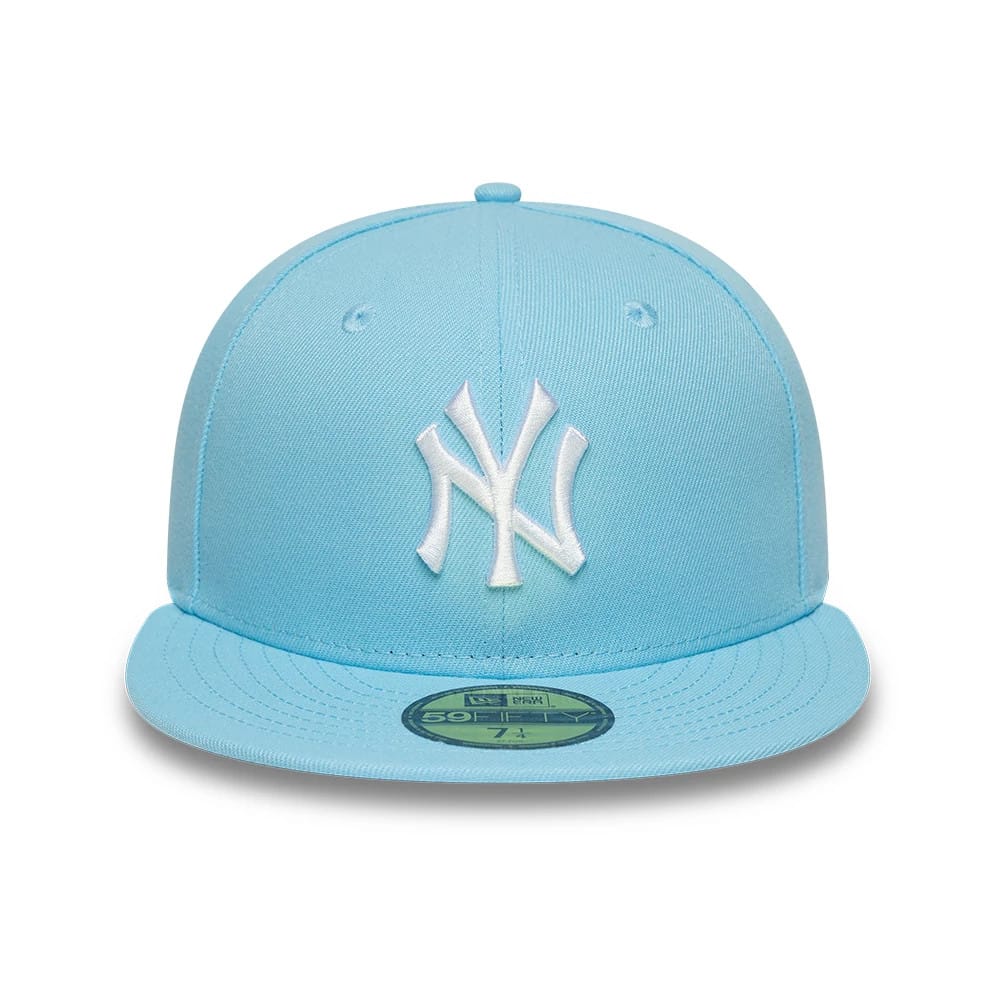 This is a New York Yankees MLB Pastel Blue 59FIFTY Fitted Cap 2